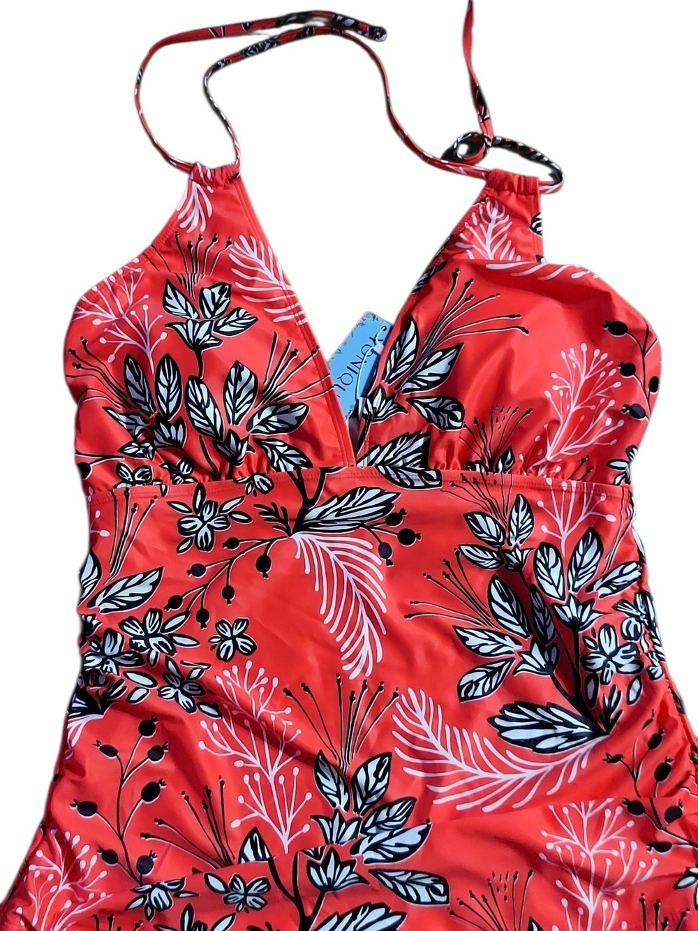 Floral Halter Tankini Top NWT XL
